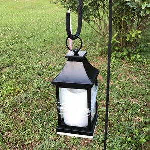 HOME REFLECTIONS METAL LANTERN W/COLOR MORPH PILLAR&REMOTE CONTROL